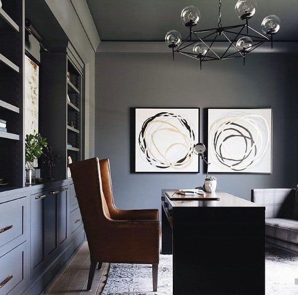 modern home office abstract wall art