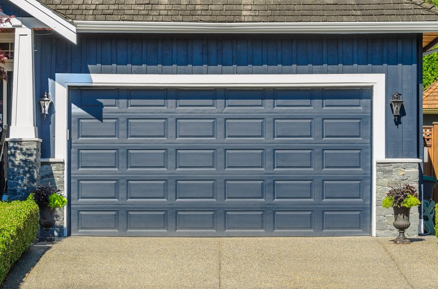 blue garage door 