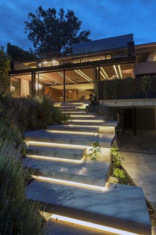 stairs or steps with LED lighting 