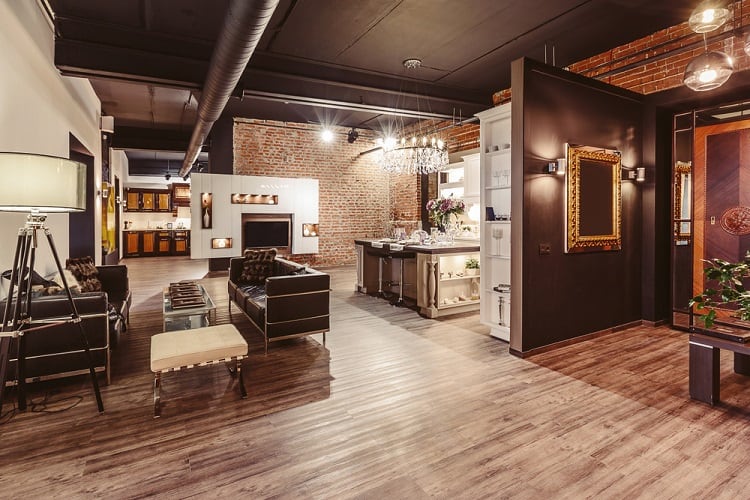 modern loft with unfinished ceiling