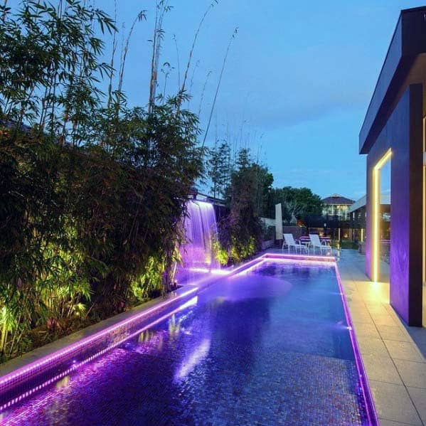 Modern Luxury Pool Waterfall