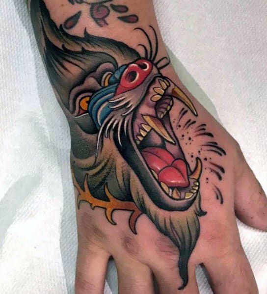 Modern Male Baboon Tattoos