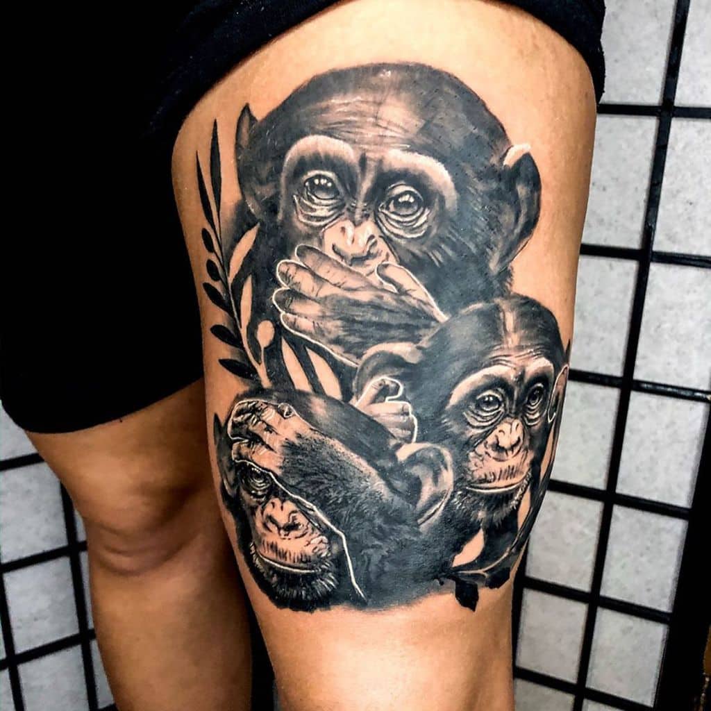 Monkey Hear No Evil See No Evil Speak No Evil Tattoos Jayke Cox
