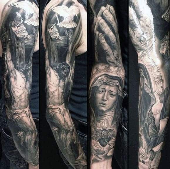 mother-mary-with-sacred-heart-and-jesus-male-christian-sleeve-tattoos