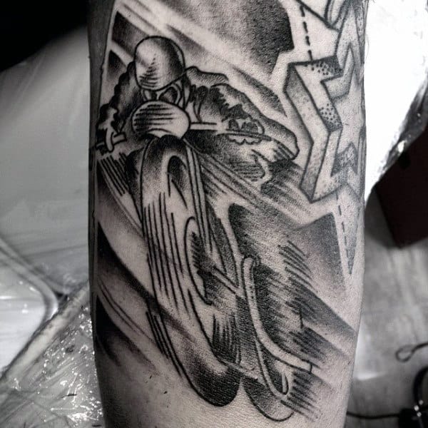 Motorcycle Chain Tattoos For Men