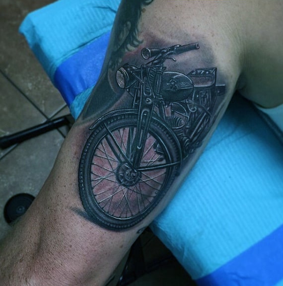 Motorcycle Motor Men's Tattoos