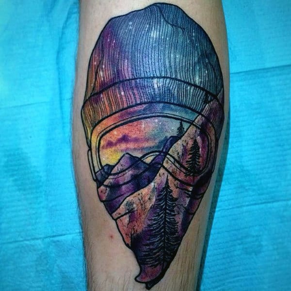 Mountain Men's Tattoo Inspiration On Forearm