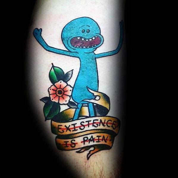 30 Mr Meeseeks Tattoo Ideas For Men Rick And Morty Designs