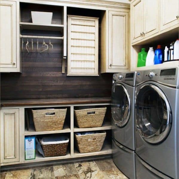 dark wood backsplash