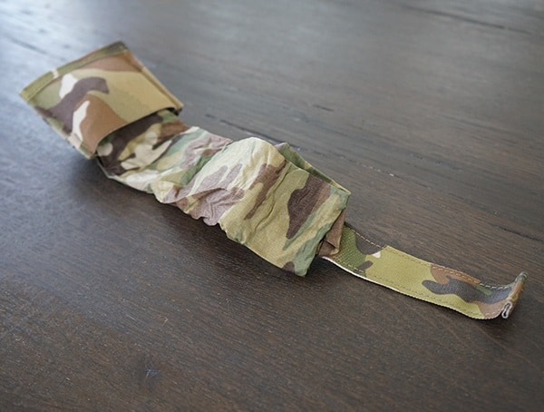 Multicam Blue Force Gear Belt Mounted Dump Pouch With Pull Tab Open