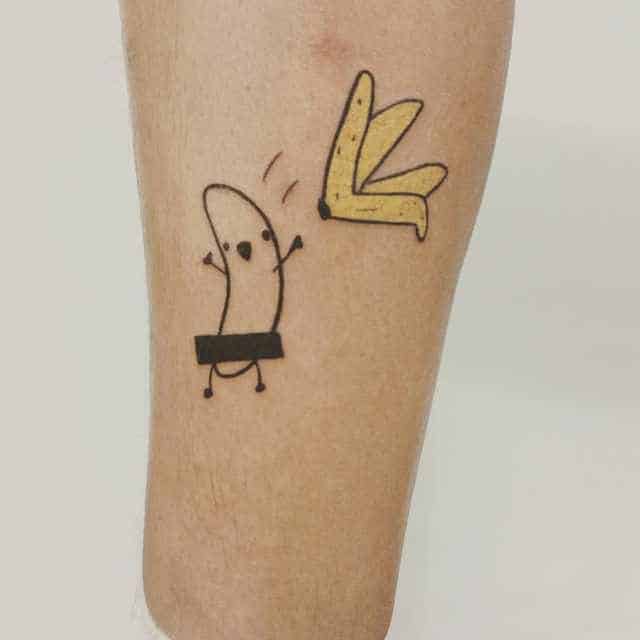 Naked Banana Funny Cute Tattoo
