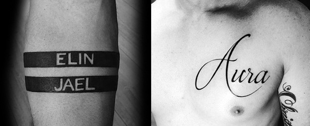 60 Name Tattoos For Men Lettering Design Ideas