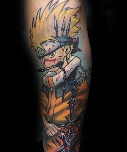 Naruto Guys Tattoo Ideas Leg Sleeve
