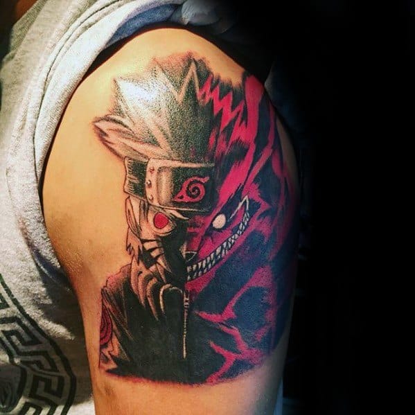 Naruto Male Tattoo Designs On Upper Arm