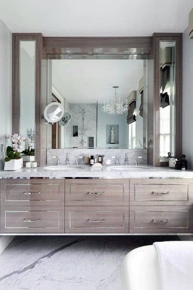 Natural Wood Luxury Maseter Bathroom Vanity