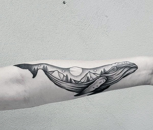 100 Whale Tattoo Designs For Men Cool Behemoths Of The Sea