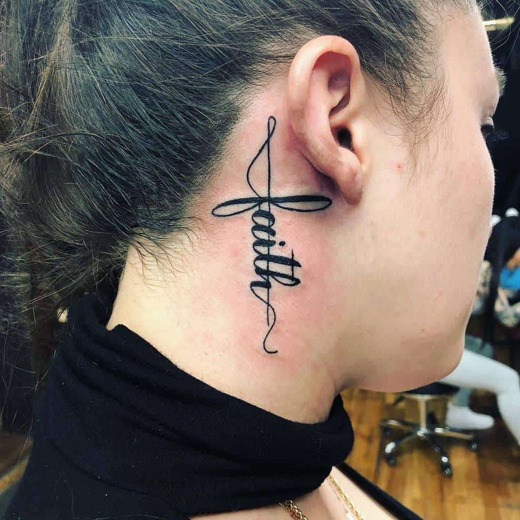 neck faith cross tattoo kl.lr