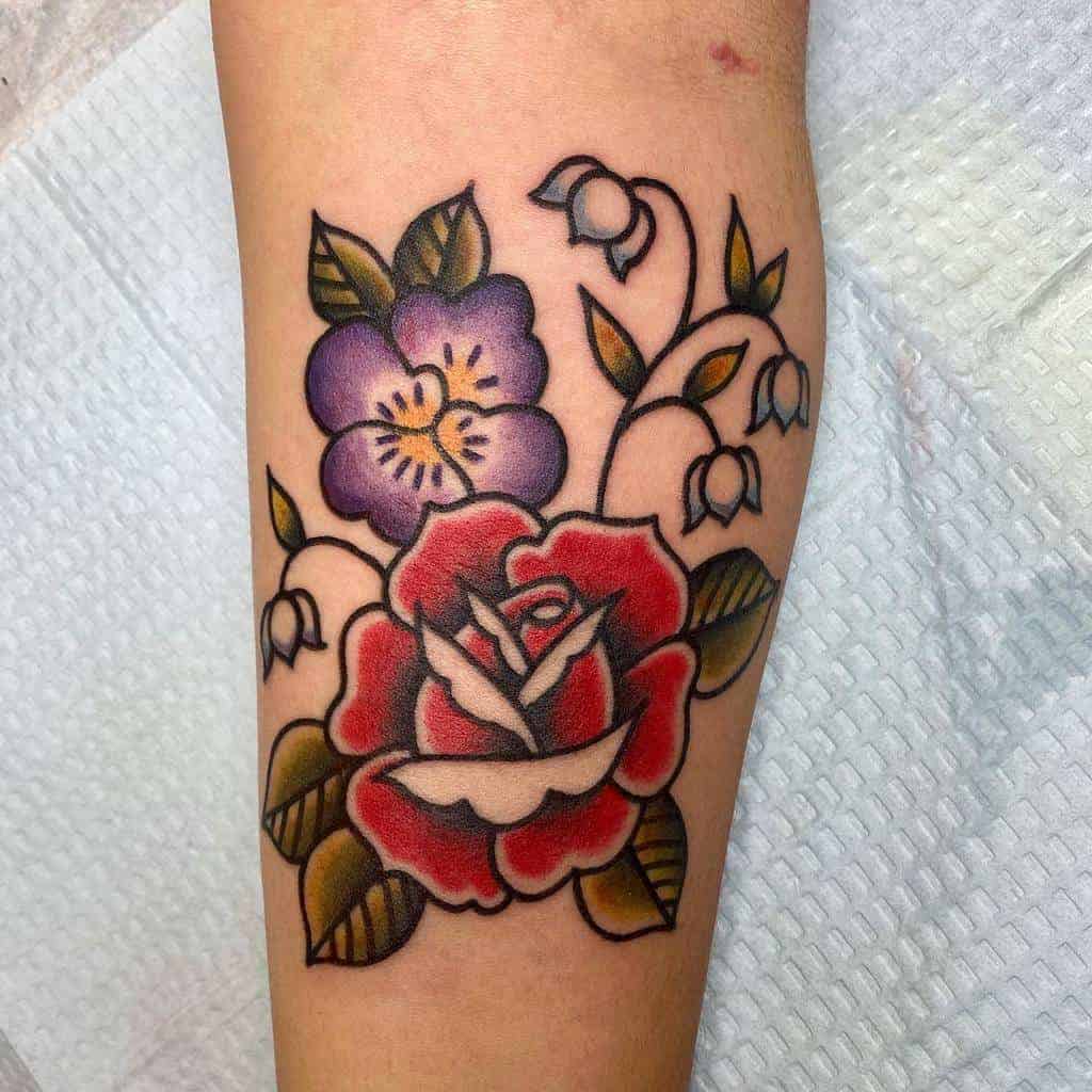 neo-traditional-color-ink-lily-of-the-valley-tattoo-jennifertroktattoos