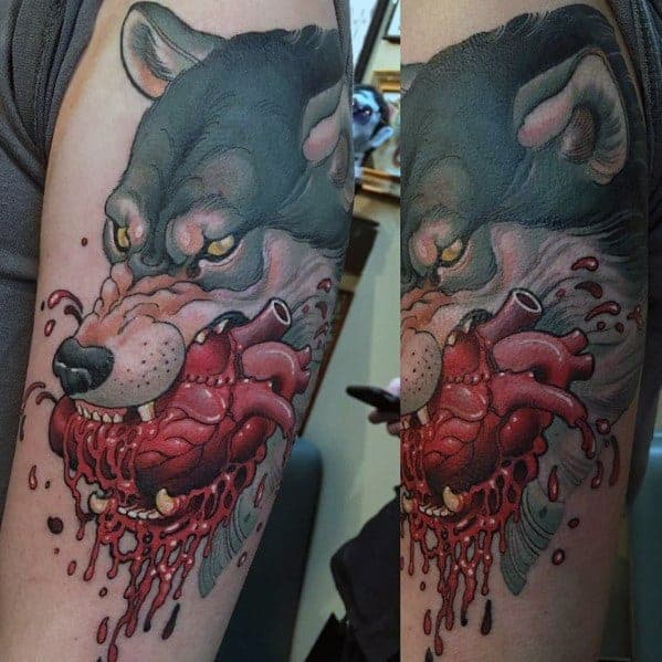 neo-traditional-wolf-themed-tattoo-ideas-for-men