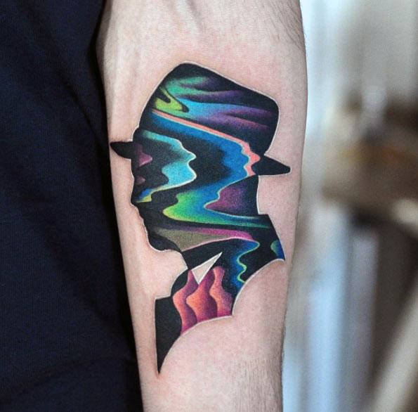Neon Lights Surrealism Tattoo Design Ideas For Males