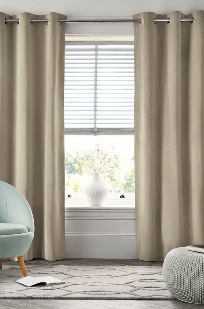 Neutral Muted Color Living Room Curtain