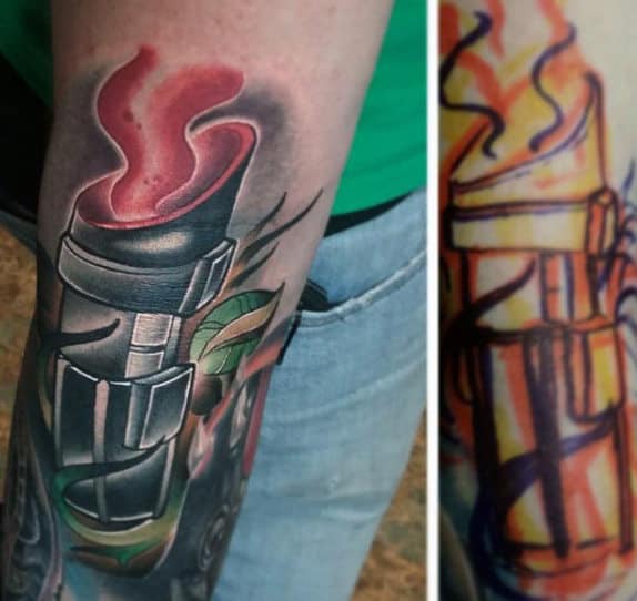 New School Lightsaber Mens Outer Forearm Tattoo Ideas