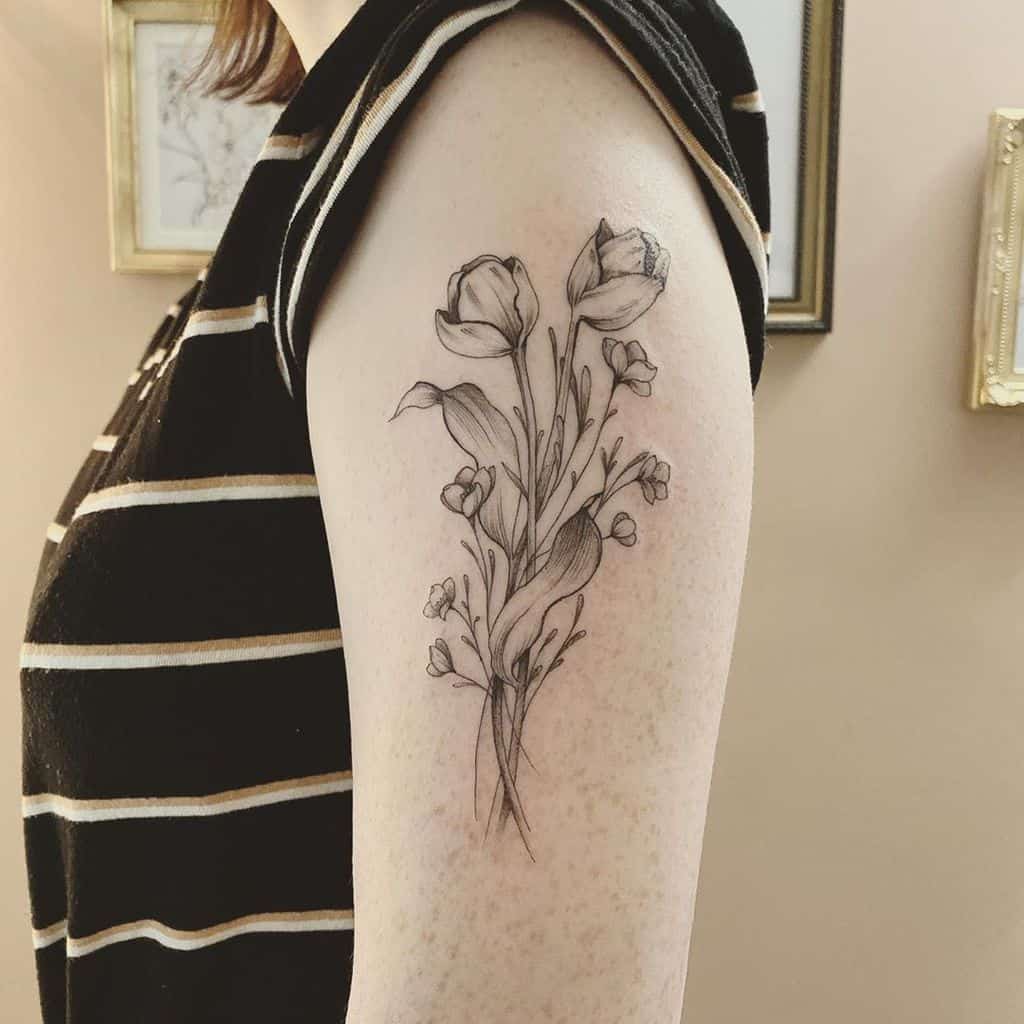 Nice Floral Tattoo