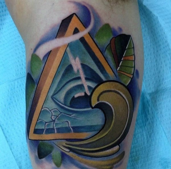 Nice Illuminati Tattoo Male Hands
