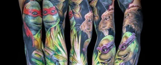 70 Teenage Mutant Ninja Turtle Tattoo Designs For Men Hero Ink