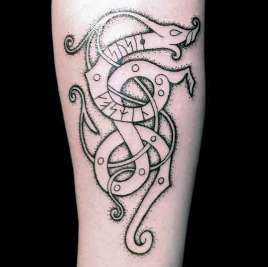 Nordic Male Rune Arm Tattoo Ideas