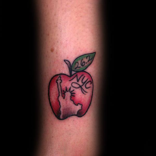 Nyc 26 2 Tattoo Small Apple Forearm Tattoos For Men