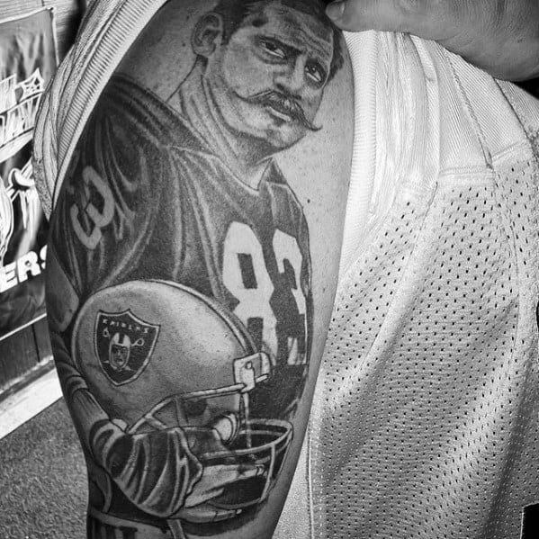 Oakland Raiders Guys Football Player Arm Tattoos