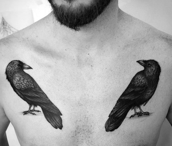 Odins Ravens Guys Tattoos