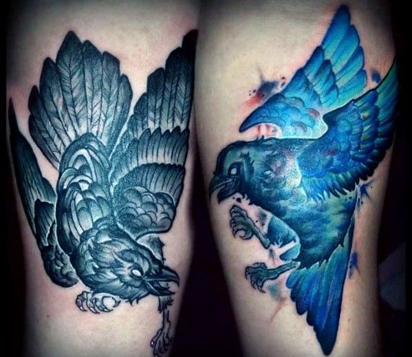 Odins Ravens Tattoo Design Ideas For Males