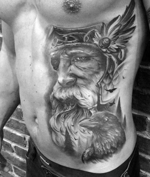 Odins Ravens Tattoos Men
