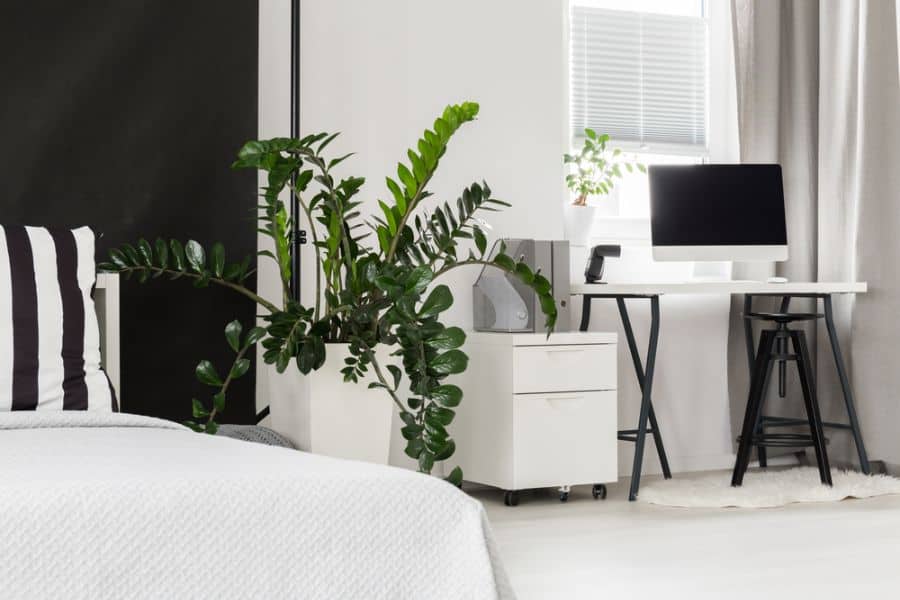 The Top 62 Bedroom Office Ideas, Bed Desk Setup
