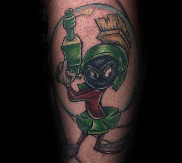 Old School Guys Marvin The Martian Arm Tattoo.