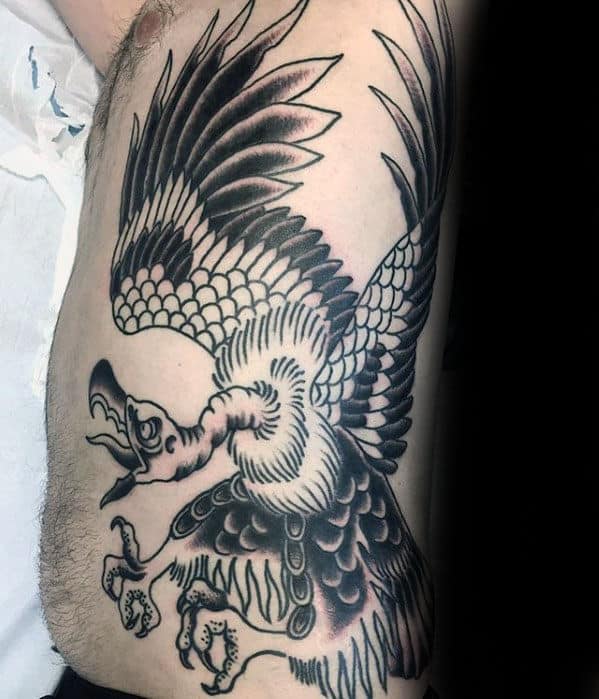 Traditional vulture  Tattoo Done By Garry DeRonda  Enigma Ink  Traditional  tattoo Traditional vulture tattoo Tattoos