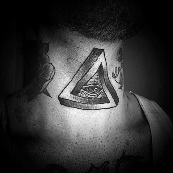 45 Triangle Tattoos On Neck