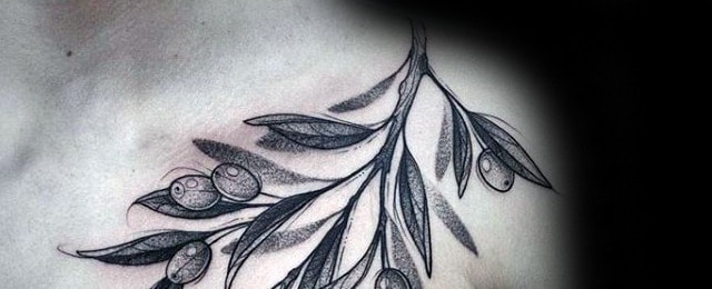 70 Olive Branch Tattoo Designs For Men  Ornamental Ink Ideas  Olive  branch tattoo Greek tattoos Olive tattoo
