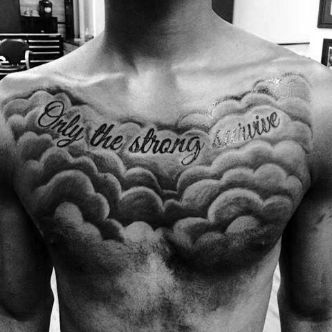 Only God Can Judge Me  Cloud Tattoos On Chest