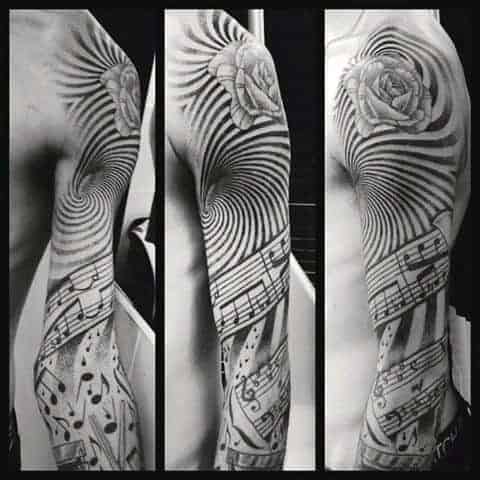optical-illusion-mens-music-sleeve-tattoos