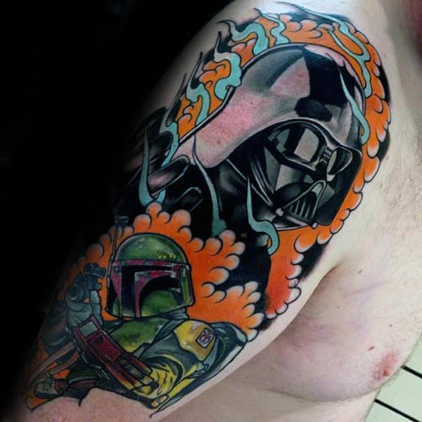 Pin by Melissa OBrien on Tattoos  Star wars tattoo Nerdy tattoos Half  sleeve tattoos traditional