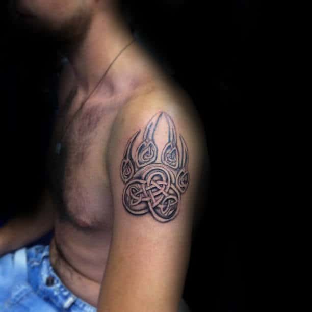 Orante Bear Claw Upper Arm Celtic Tattoos For Men