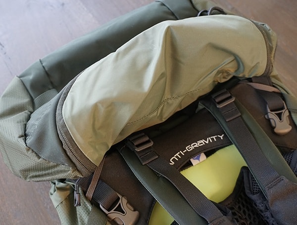 Osprey Aether Ag 85 With Lid Attached To Pack