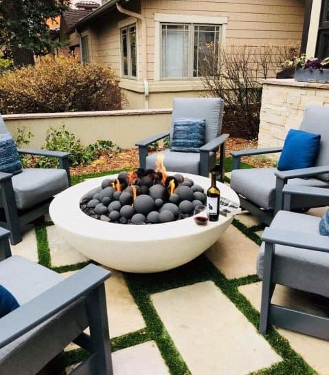 modern gas firepit