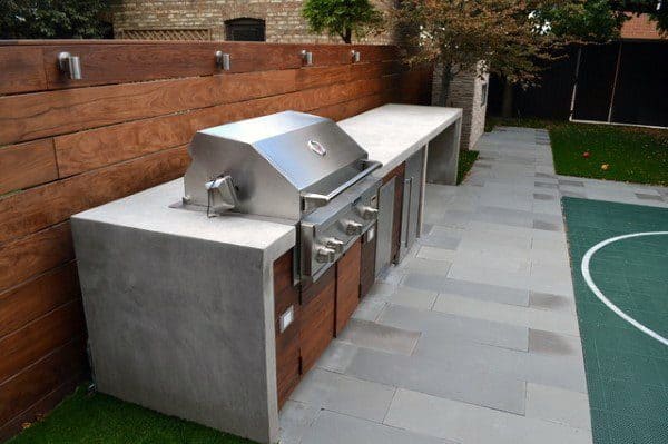 concrete outdoor kitchen 
