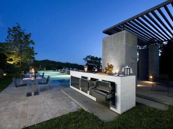 poolside outdoor kitchen 