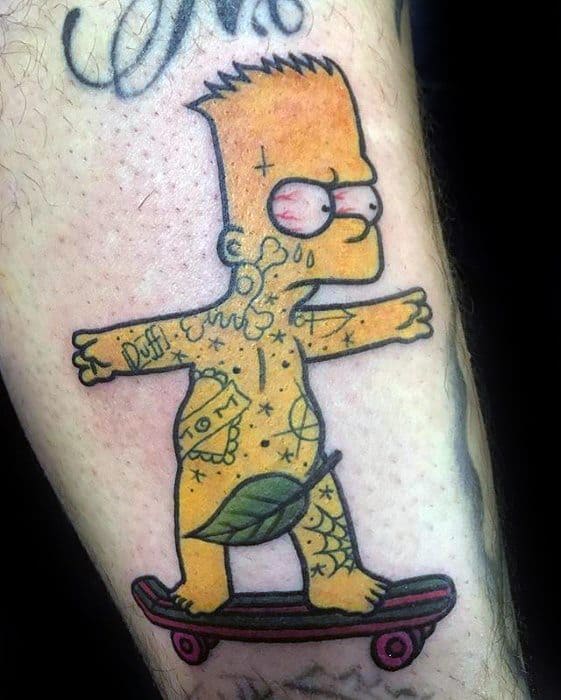 Outer Arm Incredible Bart Simpson Tattoos For Men