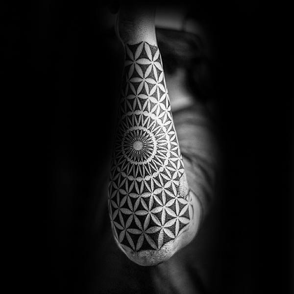 Outer Forearm Awesome Guys Flower Of Life Tattoos